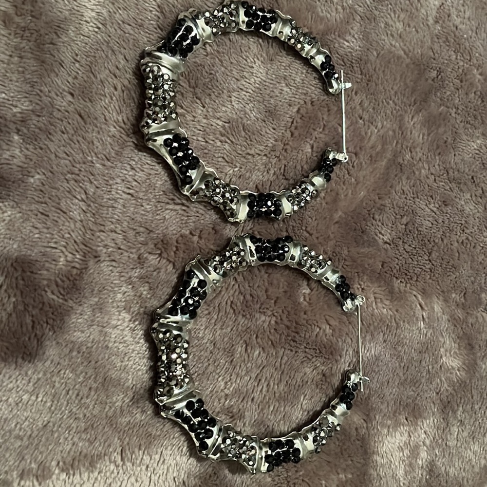 Silver Hoops - Picture 3 of 4
